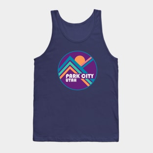 Park City Retro Mountains Purple Tank Top